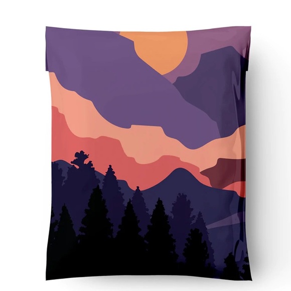 50 10X13 Poly Mailers, Mountain Sunset Shipping Envelopes PRICE IS FIRM Fall - Picture 10 of 10
